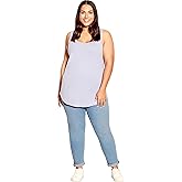 Avenue Women's Plus Size Jean - Stretch Girlfriend, 30 Light Wash