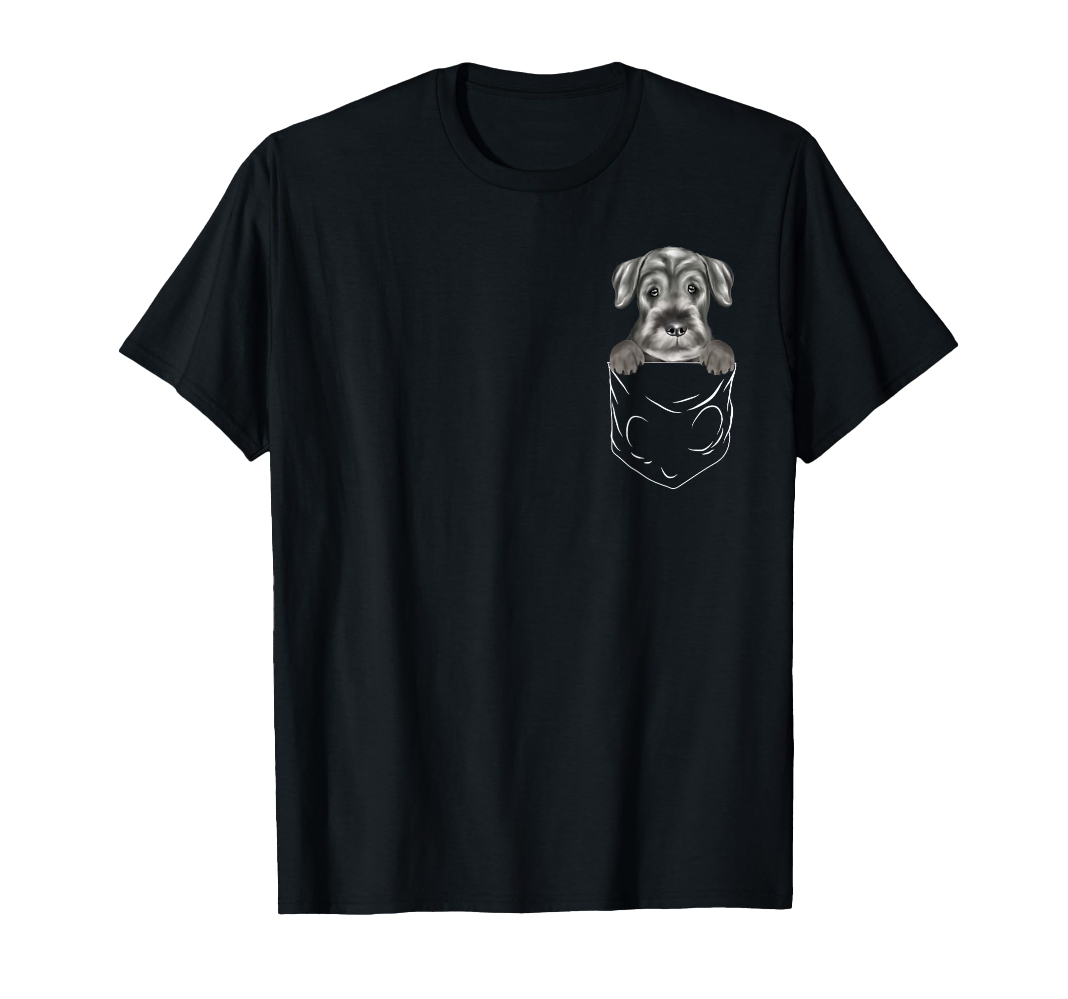 Dog In Pocket Standard Schnauzer Funny Dog Lover T-Shirt