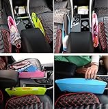 Drhob 1piece Black Automotive Supplies Car Storage Organizer Box Trash Garbage Bag Seat Slit Pocket (Size: 31cm by 17cm by 2cm, Color: Black)