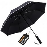 Uzi Tactical Self Defense Umbrella &ndash; Windproof Unbreakable Fiberglass with Carbide Tip - Lightweight, Large, Portable, Travel Umbrella for Men &amp; Women &ndash; Combat-Ready for Rain, Snow &amp; Wind