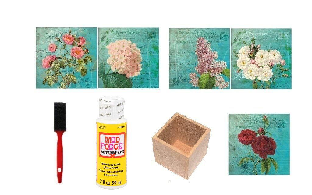 CrafTreat Basic DIY Coaster Decoupage Kit Amazon.in Home & Kitchen