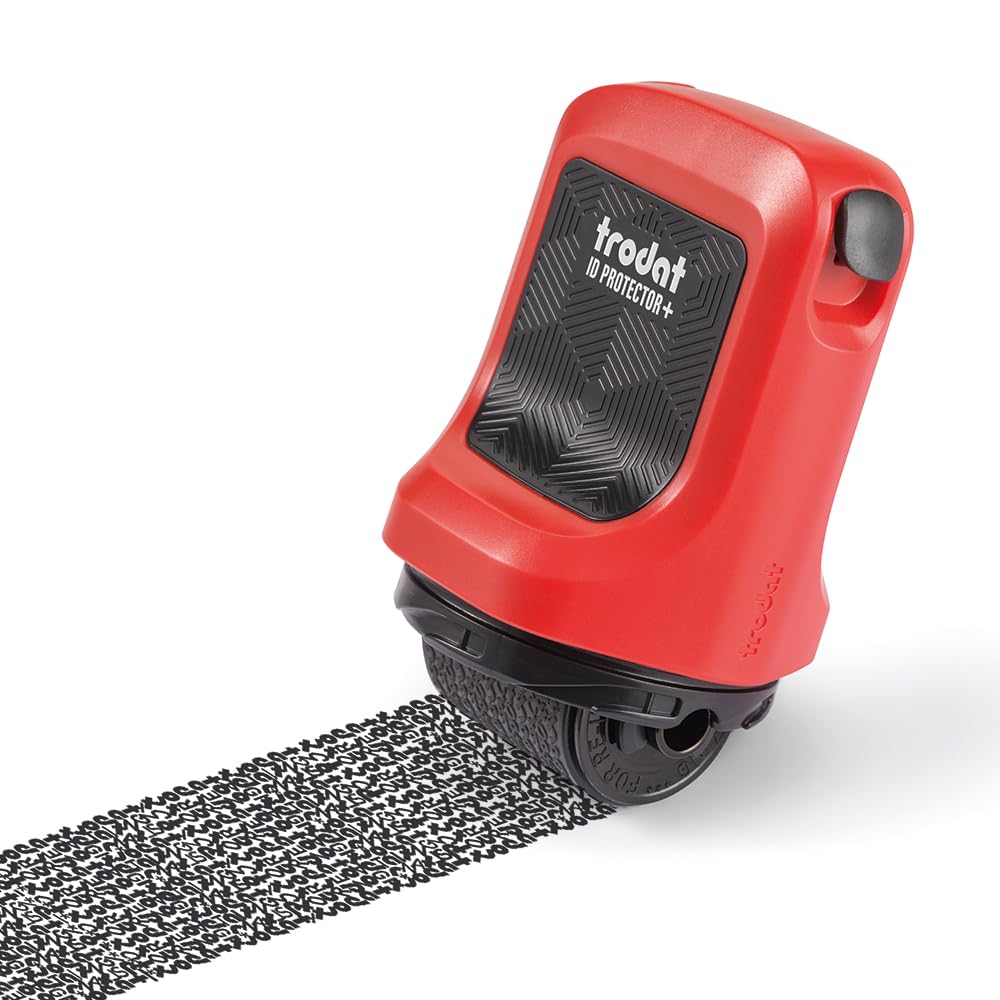 Trodat ID Protector+ Ink Roller – Identity Theft Protection Roller Stamp with Integrated Box & Letter Opener (3-in-1) — image 1