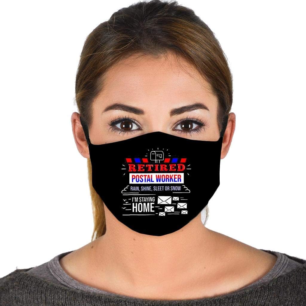 Retired Post Office Postal Worker Retirement Postman Face Mask Balaclavas Black