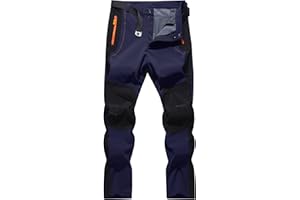 LINLANG EN Women's Snow Ski Pants Fleece Lined Winter Outdoor Waterproof Insulated Warm Softshell Hiking Cargo Pants