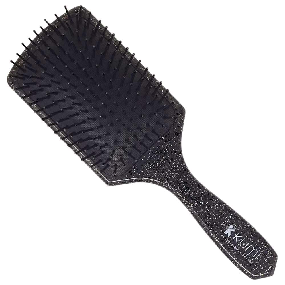 Kumi Professional Large Glitter Paddle Brush - Hair Brush for Blow Dry, Detangling & Straightening - For Long, Short, Thick or Curly Hair - Use Wet & Dry