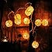 Goodia 20 Rattan Ball LED String Lights 7.2 Feet Length Battery Powered Fairy Lights for Party, Wedding, Garden, Patio, Chrismas Tree, Bedroom, Indoor, Outdoor Decoration(Warm White)