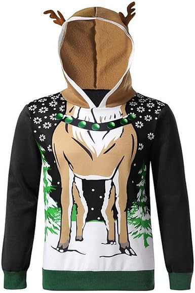Avoir Images Jaminy Hommes 3d Imprime Noel Pull A Manches Longues Sweat A dernière salutations