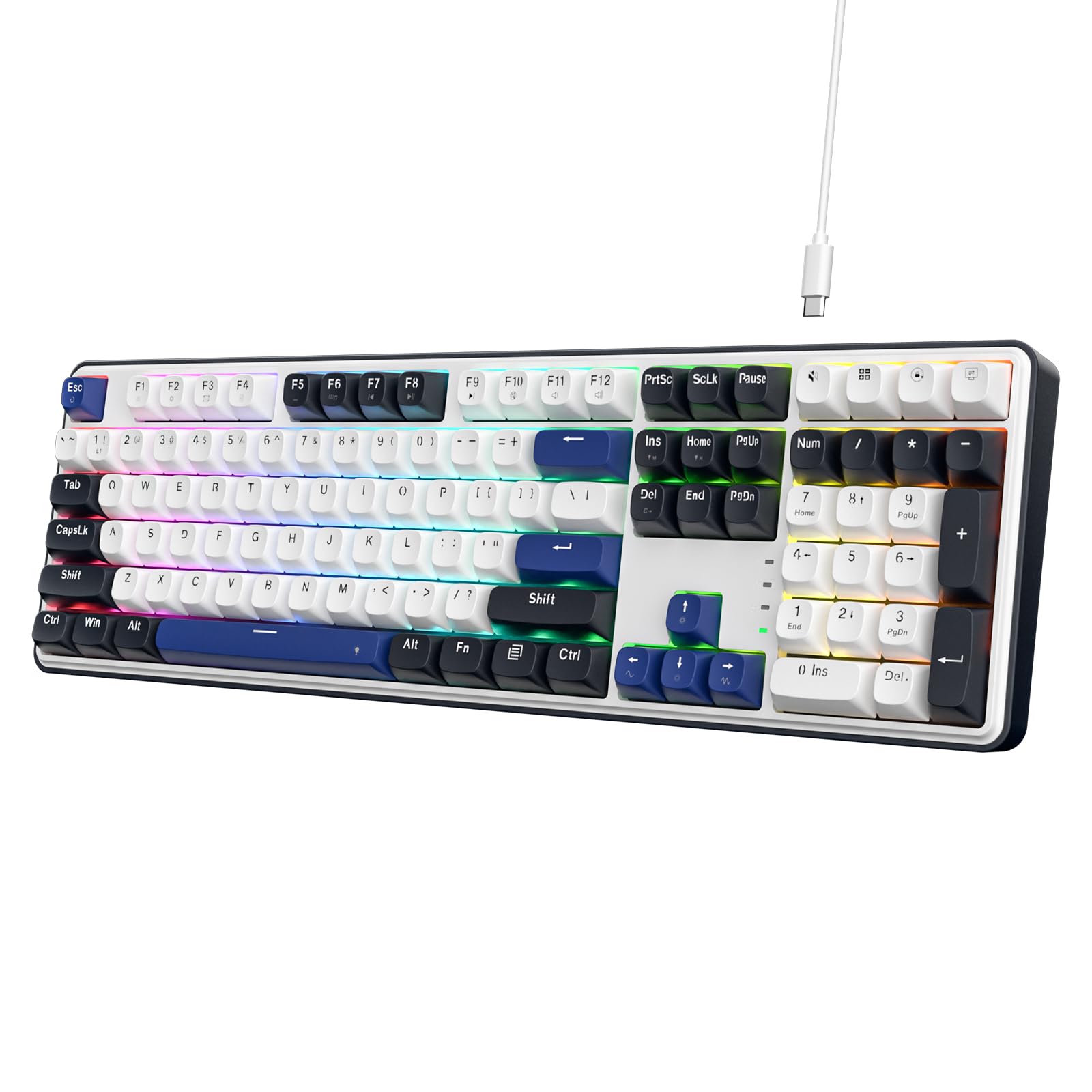Photo 1 of Redragon K689 Wired Gasket RGB Gaming Keyboard, 108 Keys Mechanical Keyboard w/Extra 4 Hotkeys, Upgraded Hot-swappable Socket, 3-Layer Noise Dampening, Mixed Color Keycaps, Custom Linear Switch