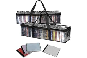 Evelots New&Improved CD Sturdy Storage Bags Carrying Handles, Set of 2