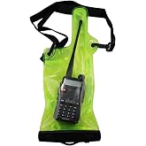 GoodQbuy&reg; Walkie talkie case Waterproof Bag with Strap for Motorola Kenwood Icom Yaesu Vertex Standard Baofeng Wouxun Puxing Midland (5 Inch x 13.8 Inch) Two-way Radio