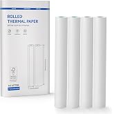 Thermal Printer Paper 8.5''x11'' US Letter Size, 4 rolls, 100 sheets, Thermal Paper Quick-Dry, Advanced Clear Printing, Compatible with Gloryang &amp; JADENS PD-A4 Thermal Printer