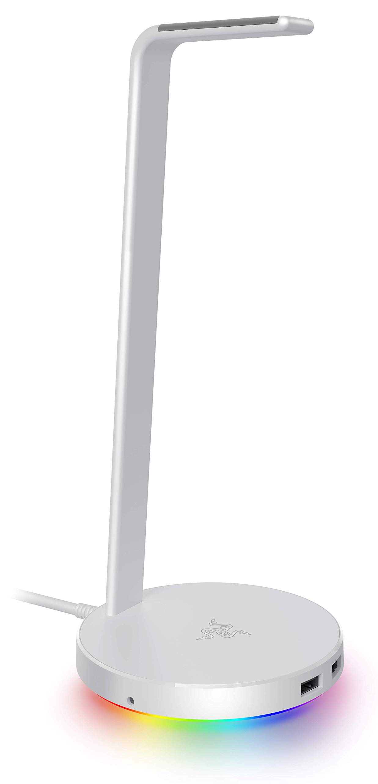 Razer Base Station V2 Chroma Mercury White ヘッドホンスタンド 滑り止めベース付き USBハブ 2ポート RGB対応 【日本正規代理店保証品】 RC21-01510300-R3M1商品画像