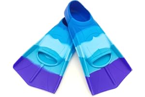 Fadgesy Swimming Training Fins,Comfortable Silicone Flippers for Swimming and Diving,Size Suitable Kids Girls Boys Adult