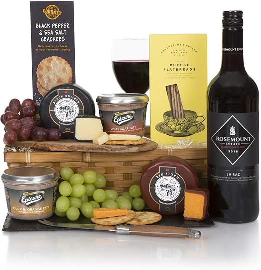Wine, Cheese and Pate Hamper Gourmet Hampers & Food Gift Baskets Collection Free UK Delivery