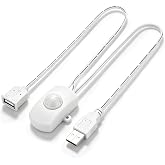 PIR Motion Sensor Switch, 5‑24V 2A Mini USB Motion Sensor | Occupancy&amp;Motion Detector Ligh Switch ,Motion Sensor Adapter Outlet USB for Led Strip Lights Automatic LED Lighting