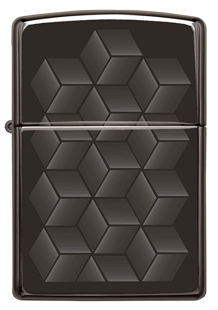 Zippo Lighter, Metal, High Polish Black, One Size — image 1