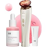 INIA FLARE 3-in-1 Microcurrent Facial Device Red Light Therapy for Face | Beauty Device, Face Massager Tool with Heat &amp; Vibration, for Puffiness &amp; Smoothing, for Clear, Radiant, for Daily Skincare
