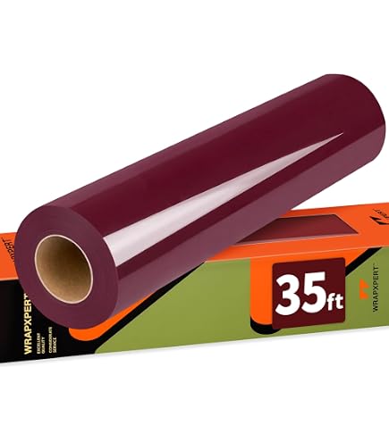 Maroon HTV Vinyl Roll – 12” X 35ft Iron-On Vinyl For Shirts, Hats & DIY Apparel (Matte Finish) - View #9