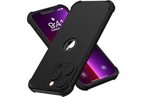 ORETECH for iPhone 13 Pro Max Case, with [2 x Screen Protectors] [15 Ft Military Grade Drop Test] [Camera Protection] 360° Shockproof Slim Thin Phone Case for iPhone 13 Pro Max Cover 6.7" - Black
