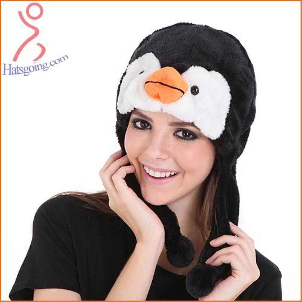 Penguin Black Aviator Cosplay Plush Hat Limited Quantity - USA Seller