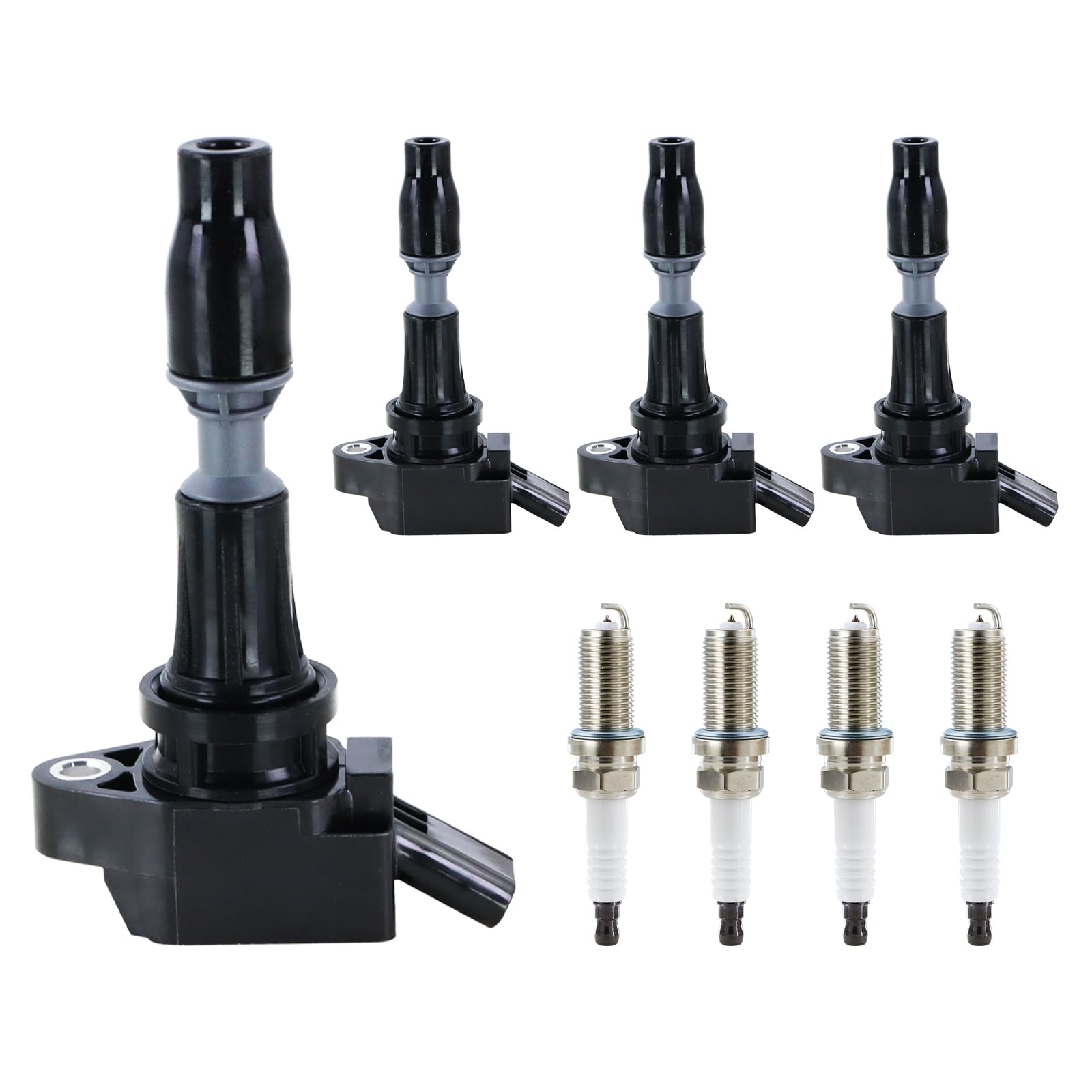 Photo 1 of Set of 4 Ignition Coil Packs & Iridium Spark Plugs Compatible with Hyundai Sonata Tucson Santa Fe Sport 2.0L 2.4L, Compatible with Kia Sorento Sportage Optima Sorento 2.0L 2.4L, Replaces # UF764 93175