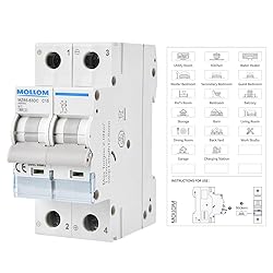 MOLLOM DC 2 Pole Miniature Circuit Breaker,400V