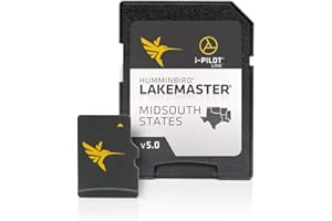 Humminbird LakeMaster Mid-South States Edition Digital GPS Lake Maps, Micro SD Card, Version 5, Black