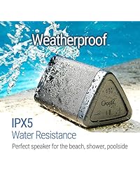 Bocina de siguiente generación inalámbrica ultraportátil Bluetooth Angle 3 OontZ de Cambridge Soundworks: volumen más alto de 10 W+, más bajos, resistente al agua, perfecta para golf, playa, regadera y hogar (negra)