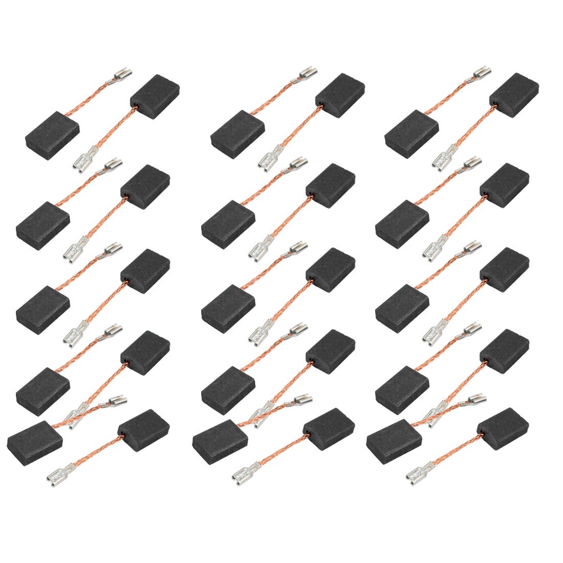 Sourcingmap 15 Pairs 43x15x10x5mm Carbon Brushes for Electric Hammer Drill Motor No Spring