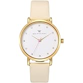 Wristology 2 Sizes Easy Change Band Womens Watch Crystal Womens - Interchangeable Strap - Large Easy to Read with Second Hand for Men, Nurses, Teachers