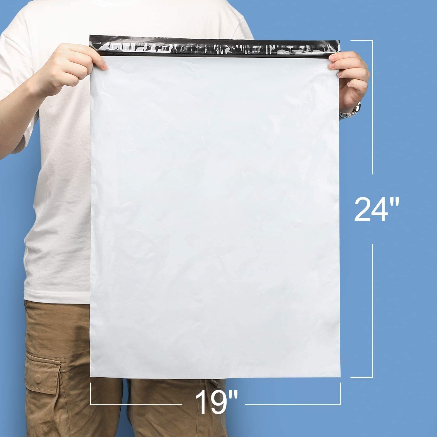 Large 19" x 24" White Postage Bags Self Seal Postal Bags, Strong Waterproof Large Mailing Bag - Image 3