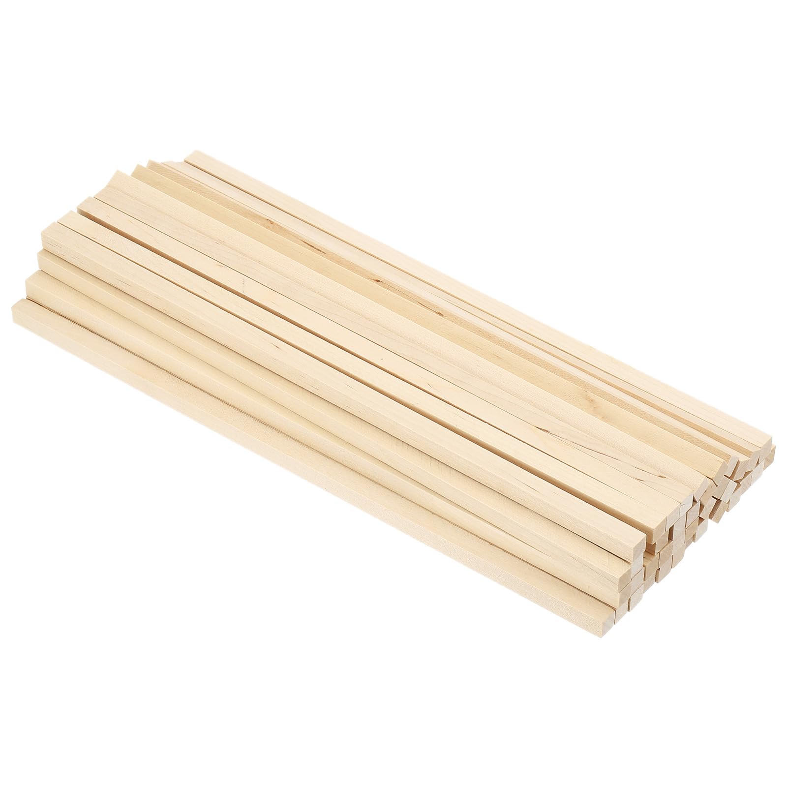 PATIKIL 2/5 Inch Dowel Rods Wood Sticks, 60 Pcs 12 Inch Long Square Wooden Dowels Unfinished Hardwood Sticks for Craft DIY Supplies
