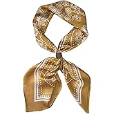 Square Scarf for Men Silk Feel Neck Scarf Satin Bandana Neckerchief Head Scarves Fashion Gifts for Men Formal Casual Business