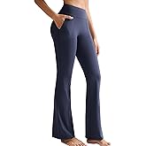 RUNNING GIRL Flare Pants with Pockets, High Waist Yoga Pants Buttery Soft Bootcut Wide Leg Leggings for Women