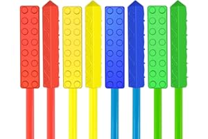 Chewable Pencil Topper,8 Pack Silicone Chewy Pencil Toppers for Sensory Kids & Adults,with Autism, ADHD, SPD, Anxiety