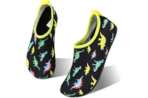 HIITAVE Kids Water Shoes Non-Slip Beach Swim Barefoot Quick Dry Aqua Pool Socks for Boys & Girls Toddler