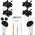 Ikpek 4 Pack Joystick Replacement Kit for Meta Quest 3 Controller(12 in one), Repair Kit for Oculus Quest 3Controller, Include 4 Joysticks, 4 Thumbstick Grips, T5 Screwdriver, Tweezer, Pry Tool