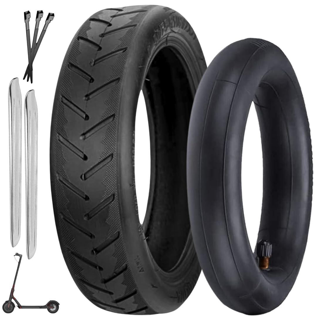 BITUME | Electric Scooter Tyre for Xiaomi, M365, M365 Pro, Essential, 1S, Pro2, 3 | 8.5 Inch Scooter Tyre Front and Rear Wheel | Anti Skid | Inner Tube + Mounting Kit
