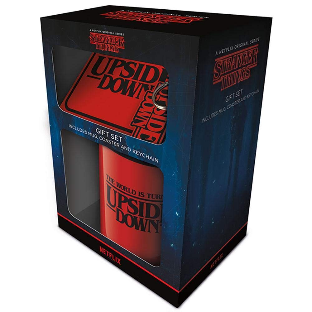 Stranger Things Gift Set with Ceramic Mug, Keyring and Coaster in Presentation Box - Official Merchandise