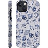 DAIZAG Case Compatible with for iPhone 14,Cute Blue Seashell Phone Case for iPhone 14 for Girl Women Boy Men