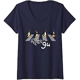 Womens Pingu - Pingu Crosswalk V-Neck T-Shirt