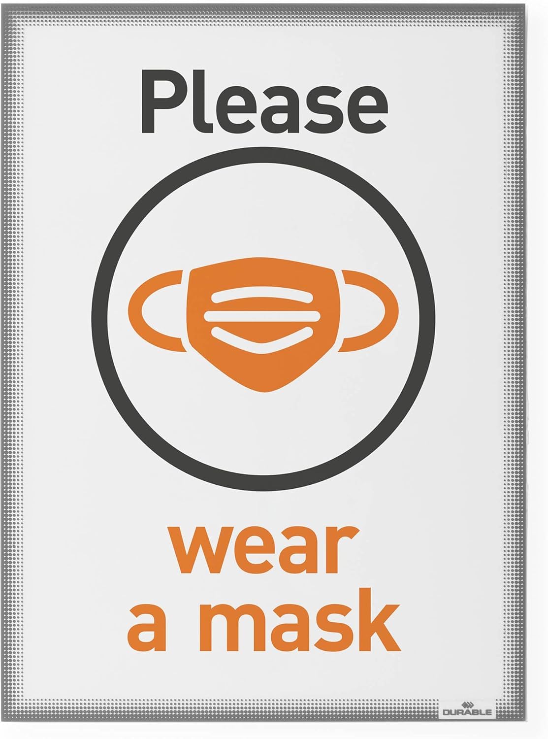 Durable Info Pocket A4 Static Cling - UV and Heat Resistant Display Frames for Glass Surfaces - Perfect for Retail Shop and Car Windows - 5 Pack - Grey