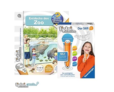 tiptoi Ravensburger Buch | Entdecke Den Zoo Stift mit Aufnahmefunktion