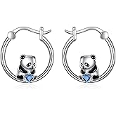 Animal Hoop Earrings Sterling Silver Cute Small Animal Hoop Earrings Jewelry Gifts for Women