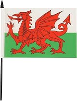 AZ FLAG Wales Table Flag 5x8 in Welsh Office Decoration 100% Polyester view 2