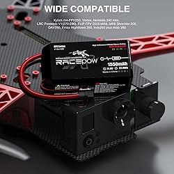 RACEPOW 1550mAh 14.8V 100C 4S Lipo Battery Pack