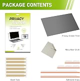 SOPPY 14 Inch Privacy Screen Filter 16:10 Anti-Glare Blue Light UV view 7