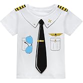 COSLAND Boys and Toddlers' Cotton Print Crew Neck Short Sleeve T-Shirt, 2T-5T