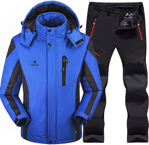 SZXJY Skianzug,Skianzug Männer Skifahren und Snowboarden Sets Super warm wasserdicht Winddicht ...