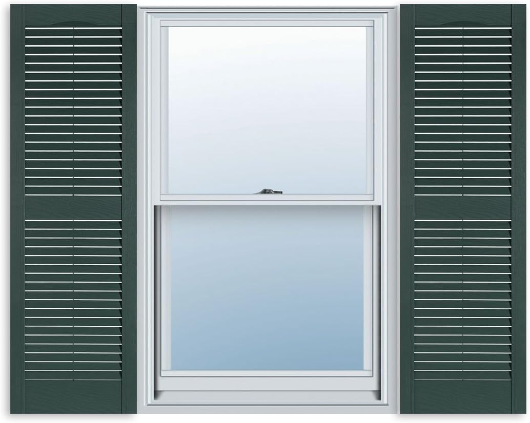 15 Inch x 71 Inch Standard Louver Exterior Vinyl Window